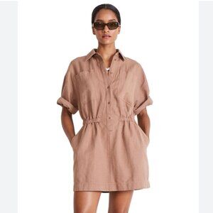 Apiece Apart Palmera Mini Dress Woodsmoke